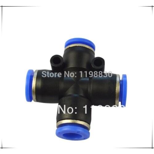 Free shipping Pneumatic Cross Union Push In To Connect Fitting Tube OD 8MM Quick Release Pneumatic air one touch fitting SPXL-8