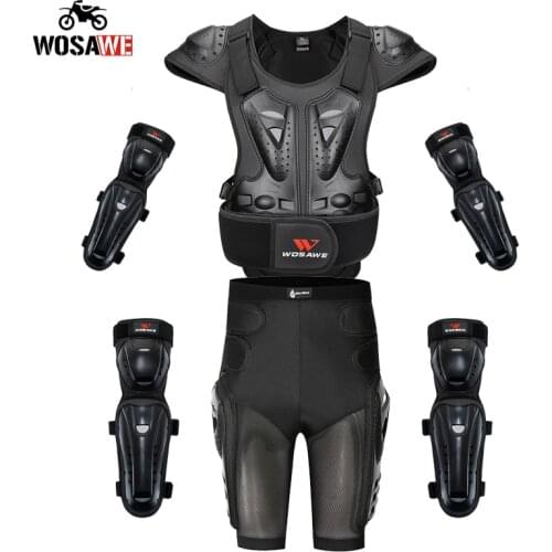 WOSAWE Off Road Motorcycle Armor Set Shorts Adult Skiing Skateboard Motocross Racing Armor Suit MTB Protection Gear