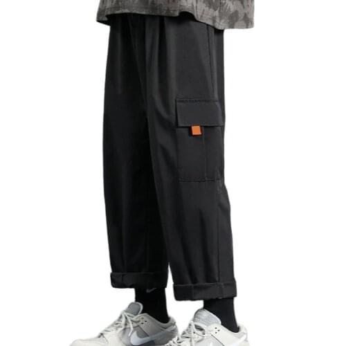 Cargo Pants Overalls Summer Ins Male Popular Loose Straight Canister Child Student Joker Casual Big Yards