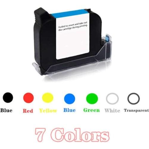 2588 42ML Black Red Blue Green WhitePrinter Ink Cartridge Quick-drying 12.7mm Print Height Universal for Handheld Inkjet Printer