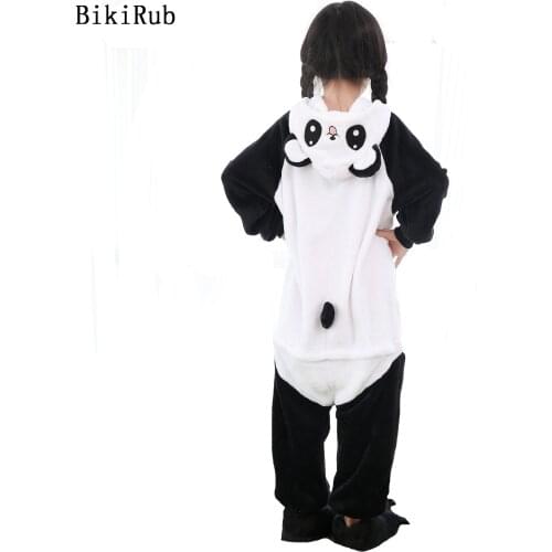 BIKIRUB Children Pajamas Winter Hooded Sleepwear Boys Girls Pajama Set Cute Panda Animal Kids Pyjama Flannel Pijama