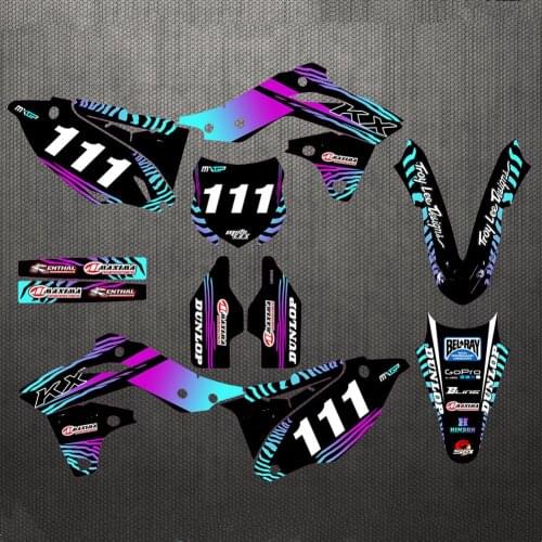 For Kawasaki 2013-2016 KXF 250 Customized GRAPHICS BACKGROUND DECALS STICKERS kit For Kawasaki KXF250 KX250F 2016 2015 2014 2013