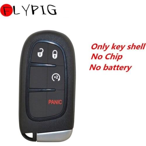 FLYPIG Remote Key Fob Shell Case 56046956 GQ4-54T Smart Key Case 3+1 Button 2013-2016 for Dodge Ram 1500 2500 3500 Pickup Truck