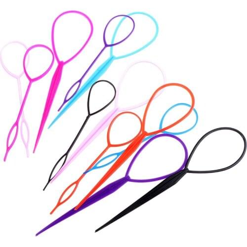 Hot Koop 1Set Fashion Paardenstaart Schepper Plastic Lus Styling Tools Pony Topsy Tail Clip Haar Vlecht Maker Styling Tool