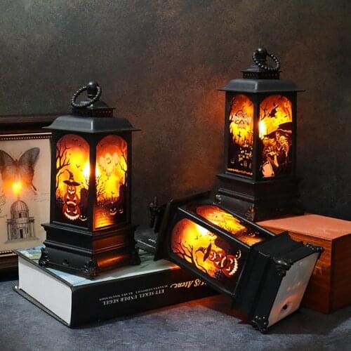 Halloween Candle Lamp 2020 Halloween Decoration Pumpkin Witch Skull Lamp Haloween Party Decor Ornament Halloween Party Supplies