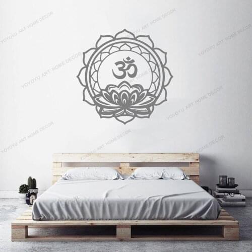 Hinduism Namaste Yoga Mandala Vinyl Wall Garage Stickers Home Decor Room Art Mural Wall Decal Wallpoof CX1877