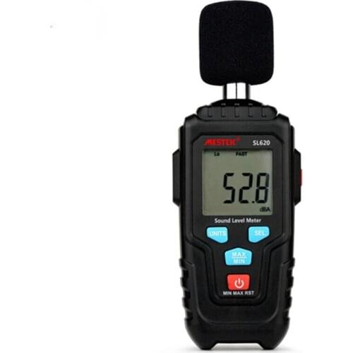 MESTEK SL620 Sound Level Meter LCD Decibel Meter High Precision Noise Tester 30-135DB Noise Volume Measuring Instrument