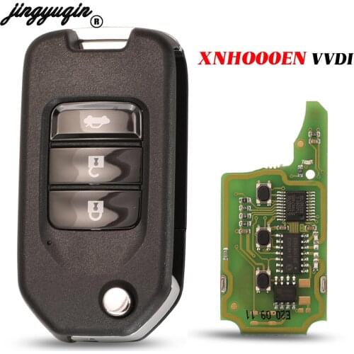 Jingyuqin 3 Buttons Remote Car Key XNHO00EN Wireless Universal For Xhorse VVDI For Honda Flip Control Fob Key