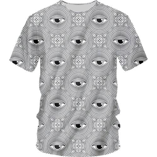 IFPD EU Size Summer Women/mens 3D Print Eye Pattern T Shirt Unisex Short Sleeve Gothic O Neck Casual T-shirt Cartoon Tshirts