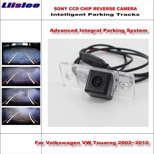 Liislee Intelligent Parking Tracks Rear Camera For VW Touareg 2002~2010 Backup Reverse NTSC RCA AUX HD SONY CCD