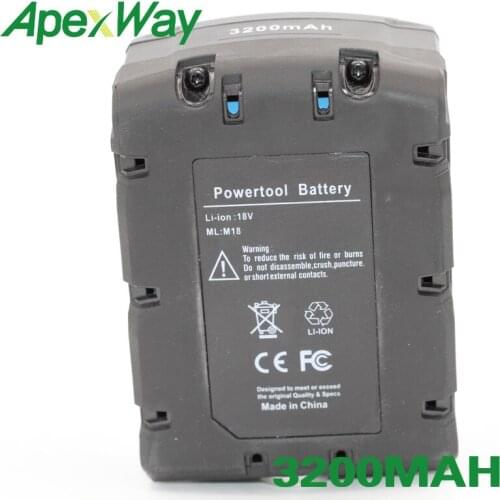 ApexWay 18V Li-ion Tool Battery for Milwaukee M18 48-11-1811 48-11-1815 48-11-1820 48-11-1822 48-11-1828 48-11-1840 48-11-1841