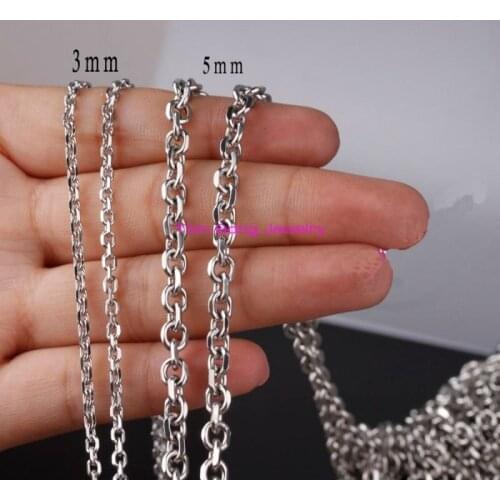 Lots Silver Color 3mm 10m Stainless Steel Bulk Factory Wholesale Round Rolo Chain Jewelry Finding /Marking Chain DIY Shiny