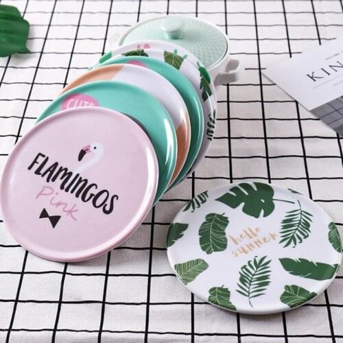 Cartoon Pattern Home Decorations Table Mats Bowl Mat INS Style Anti-slip Insulation Pad 16.5 CM Kitchen Accessory