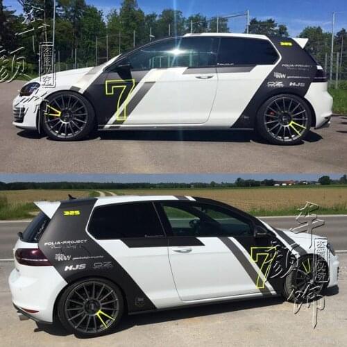 Car Body Personalized Custom Decorative Decal Sticker For Volkswagen Golf C-pillar Sticker Goif 6 Goif 7 Car Sticker Polo Gti