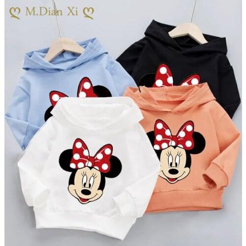 2021 Spring and Autumn New Boys and Girls Hooded Sweater Baby Western Style Hooded Cartoon Shirt Bottoming Childrens Clothing