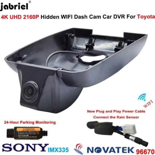 New 4K 2160P Wifi Car DVR Dash Cam For Toyota Highlander XU50 for Toyota Highlander XLE LE 2018 2019 2020 2021 for Toyota Kluger