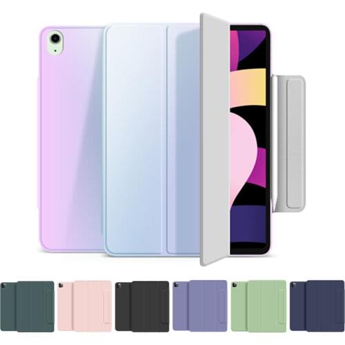 NEW Dual Magnetic Case For Ipad 2021 Pro 11 12.9 Cover Smart Wake PU Leather Case For Ipad Air 4 10.9 Inch 2020 Foldable Funda