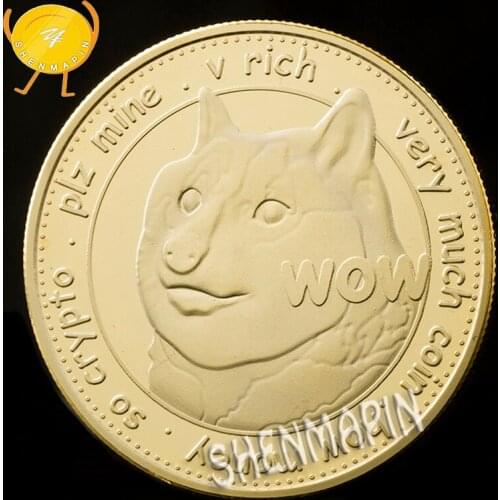 Lucky Dog Commemorative Coin Landing on the Moon Medal Challenge Coin Culture Honor Art Coins Collectibles Home Decorations