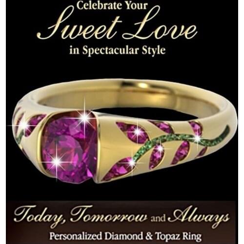 Luxury Retro Wedding Rings For Women Engagement Jewellry Women' Ring Female Gold Color Ring With Stone Fashion Jewelry