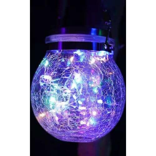 Solar garden lamp outdoor garden landscape tree decorative glass creative colorful household LED street lamp