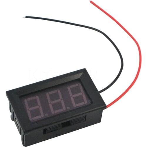 Sikeo Voltage Panel Meter Tester LED Panel Digital Voltmeter with Two-wire Electrical Instruments DC4.5-30V for Car Motorcycle