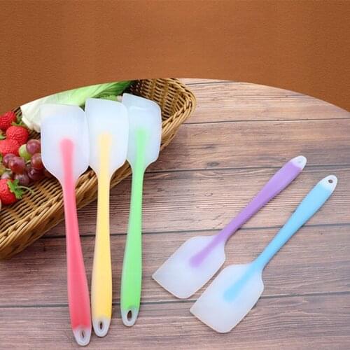 Silicone Cream Baking Scraper Non Stick Butter Spatula Cutter Chocolate Smoother Heat Resistant Kitchen Pastry Tools Scraper