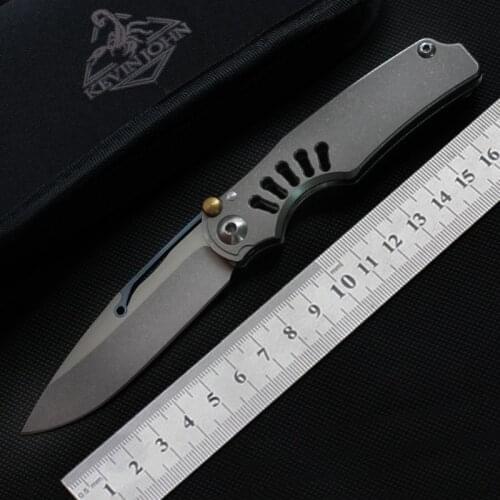 VENOM Tilock Folding knife high quality M390 Titanium handle Flipper knife pocket survival Tactical knives hunting EDC tools