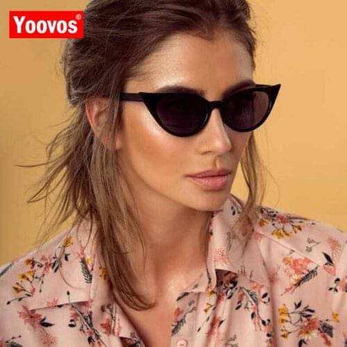 Yoovos Cat Eye Sunglasses Women 2021 Retro Luxury Small Frame Women Sunglasses Cateye Brand Design Vintage Oculos De Sol Gafas