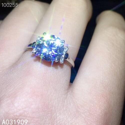 KJJEAXCMY boutique jewelry 925 sterling silver inlaid Mosang Diamond gemstone male female ring support detection fashion