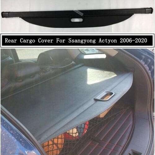 Rear Cargo Cover For Ssangyong Actyon 2006-2020 Privacy Trunk Screen Security Shield Shade Auto Accessories Black Beige
