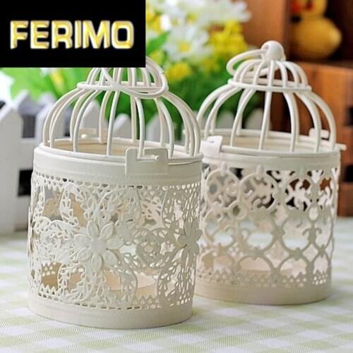 Bird Cage Decoration European Classic Romantic Candle Holders Wedding Hollow Candlestick Home Decoration Gift Candle Cage