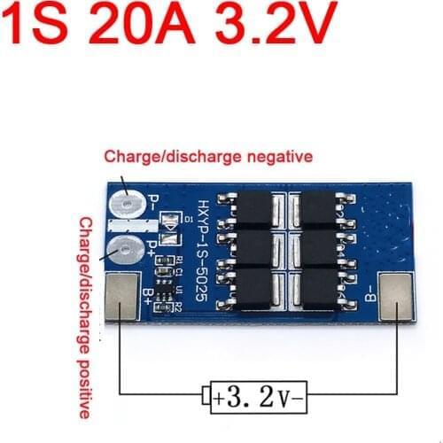 1S 24A 3.2V Lifepo4 Lithium iron phosphate BMS PCM battery protection board batteries 1 cell pack