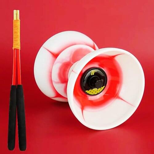 3 Bearings Diabolo Toys Professional Chinese Yoyo Ball Set Packaging Rope Bag Fire-Type High Speed And Smooth