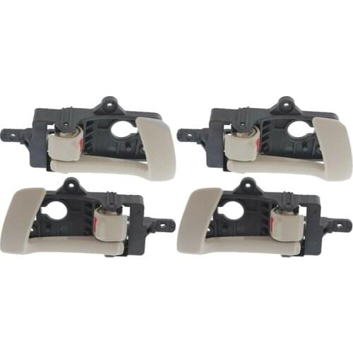 4Pcs Beige Interior Inner Door Handle(Four Door)For 2007-2012 Hyundai Santa Fe 82610-2B010 82620-2B010