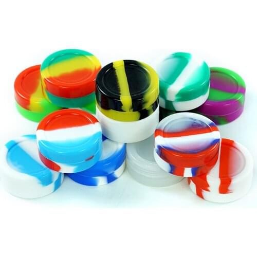 5 Pcs 11ml Wax Container Cylinder Silicone Jar Colorful Non Stick Oil Tank Dab Box for Concentrate