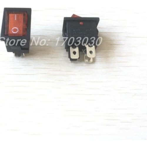 5pcs Red Light 4 Pin DPST ON-OFF Panel Mount Rocker Switch 6A/250V 10A/125V AC