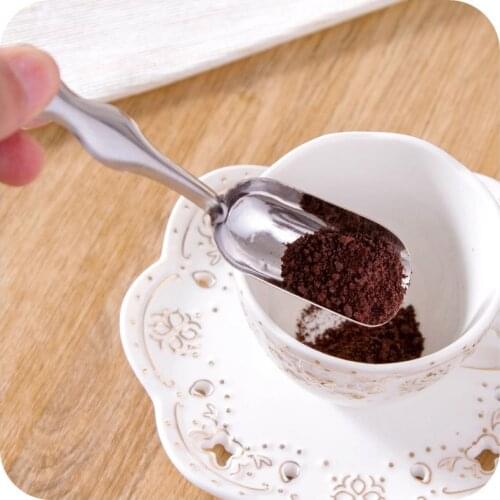Arshen 2pcs/Set Stainless Steel Coffee Tea Scoops Teaware Kung Fu Tea Powder Scoop Flower Tea Spoons Kitchen Accessories Tools