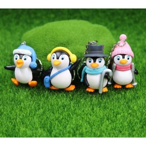 Keychain Penguin Key Chain Christmas Keyring Pendant Party Favor Gifts Bag Home Decoration Lovely Key Ring