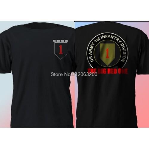 Us 1St Infantry Division The Big Red One Militar Army Veteran T Shirt Cotton Tshirt Hip Hop Tees Harajuku Streetwear