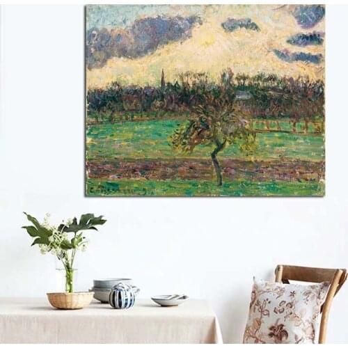 Famous Artist Camille Pissarro Canvas Posters Prints Marble Abstract Wall Art Painting Decorative Picture Modern Home Decoration