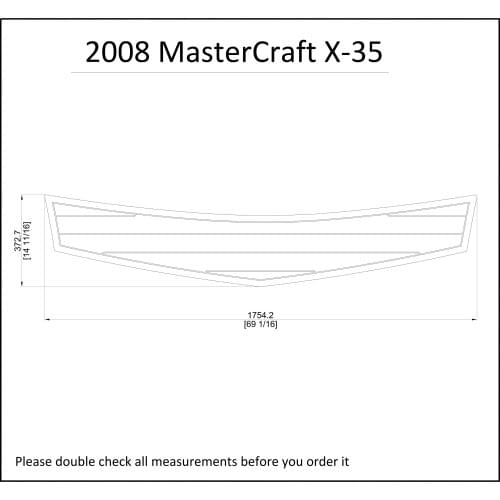 2008 MasterCraft X-35 Boat Swim Platform Pads 1/4" 6mm EVA Teak Decking