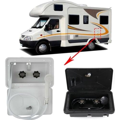 RV Exterior Shower Box Kit Caravan High Pressure Shower Head for Trailer Boat Camper Motorhome Accessories