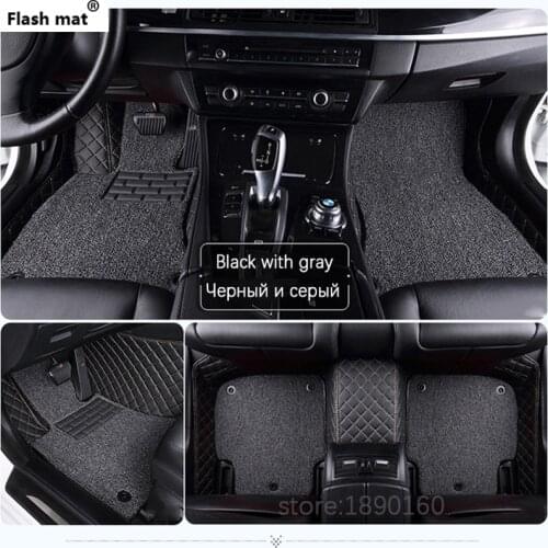 Flash mat car floor mats for peugeot 307 206 308 308S 407 207 406 408 301 508 5008 2008 3008 4008 RCZ auto accessories Styling