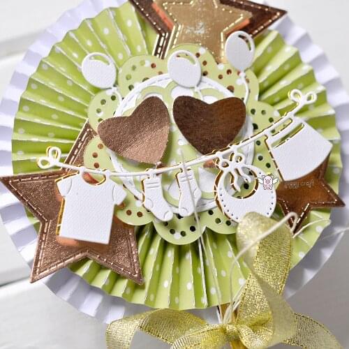 Mmao Crafts Metal Steel Cutting Dies New Baby clothes chain Stencil For DIY Scrapbooking Paper/photo Cards Embossing Dies