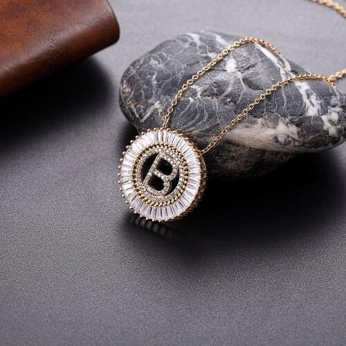 Fashion Tiny Dainty Heart Initial Charm Cubic Zirconia Necklace Letter Necklace Jewelry for Women Accessories Gift