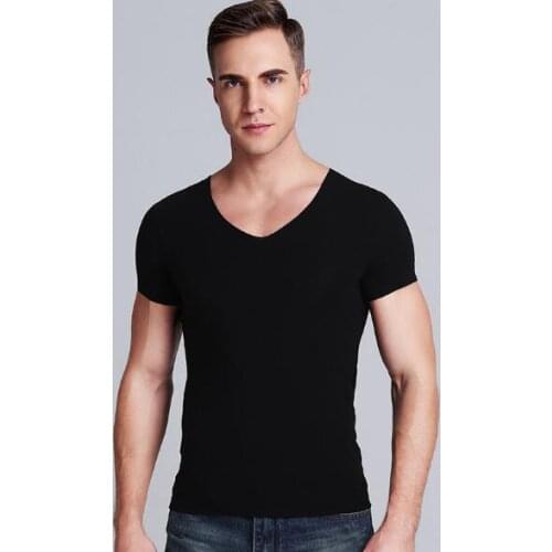 Mens 2021 summer modal loose short-sleeved stretch cool mens t-shirt