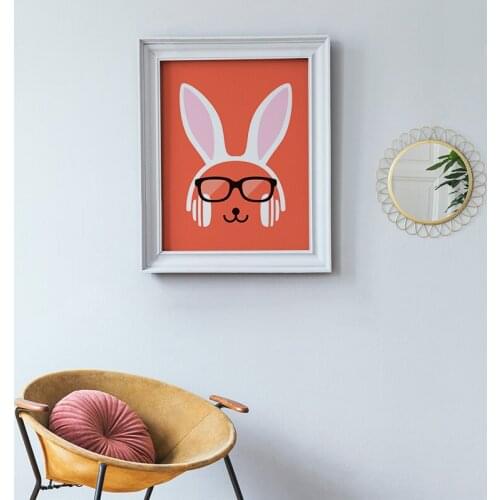 Wall Art Canvas Poster Painting Prints Picture Kids Bedding Home Room Decor Nursery Classroom Popsicles Animal Rabbit Bear Girl