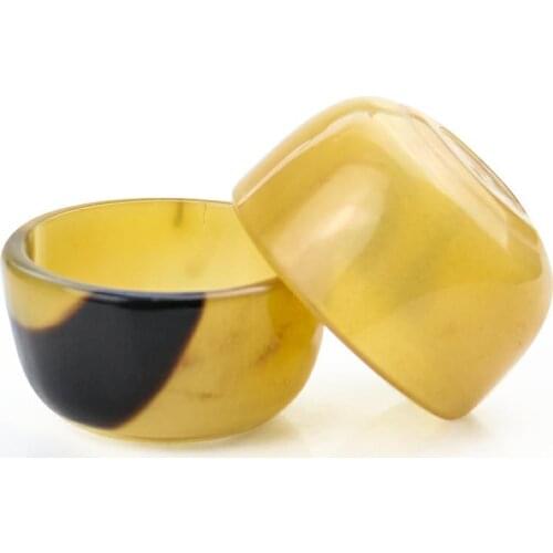 1PC Eco-friendly Multi-functional Tibetan Yak Horn Teacup Horns To Collect Box Horn Ornaments Family Restaurant Craft Collection