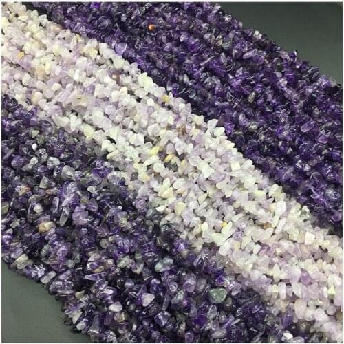 Natural stone irregular loose beads Amethysts Crushed stone string bead For jewelry making DIY bracelet necklace accessories
