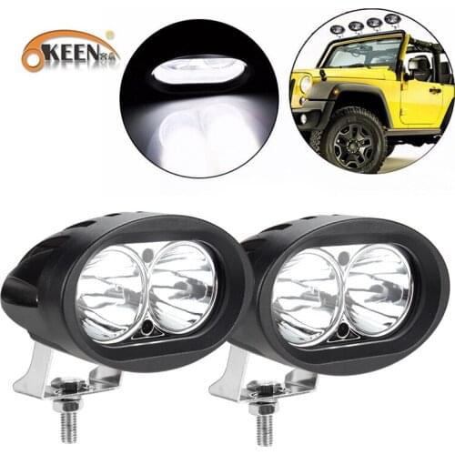 OKEEN 2pcs 20W LED Work Light Bar Car Driving Fog Spot Light Offroad LED Work Lamp 12V For Car 4x4 Truck Jeep SUV ATV MP300